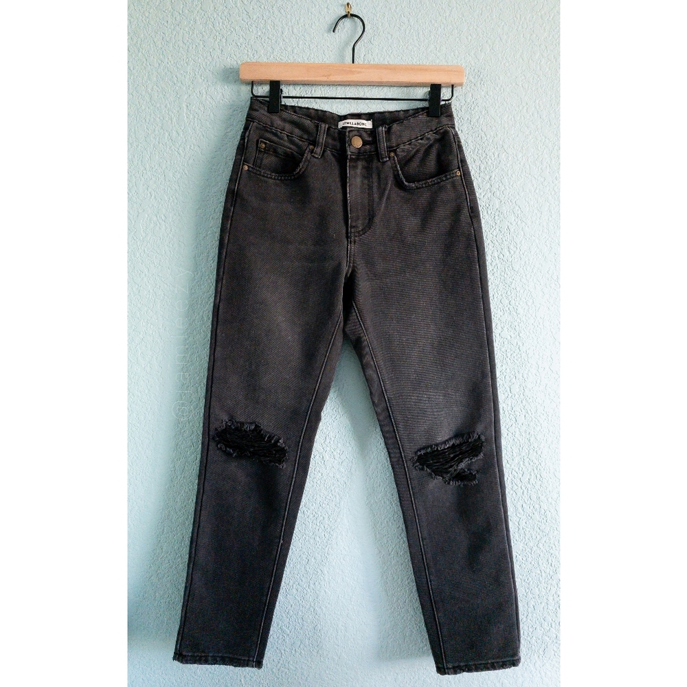 Billabong | "Cheeky" Tapered Distressed High Waisted Jeans